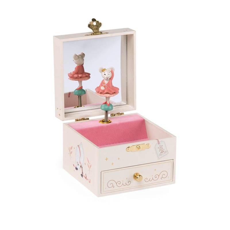 Moulin Roty La Petite Ecole De Danse Musical Jewellery Box with Turning Mouse Ballerina