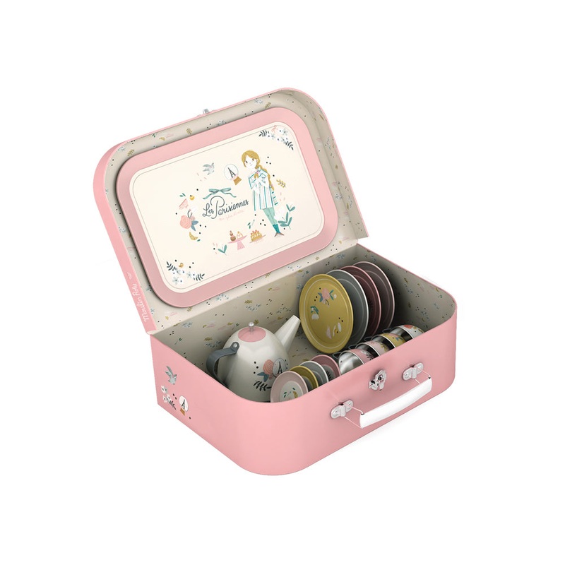 Moulin Roty Les Parisennes Tin Tea Suitcase