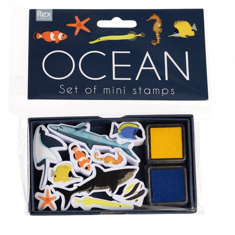 Rex Set of Mini Stamps - Ocean Animals