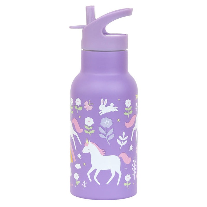 A Little Lovely Company Stainless Steel Drink Bottle: Unicorn Dreams