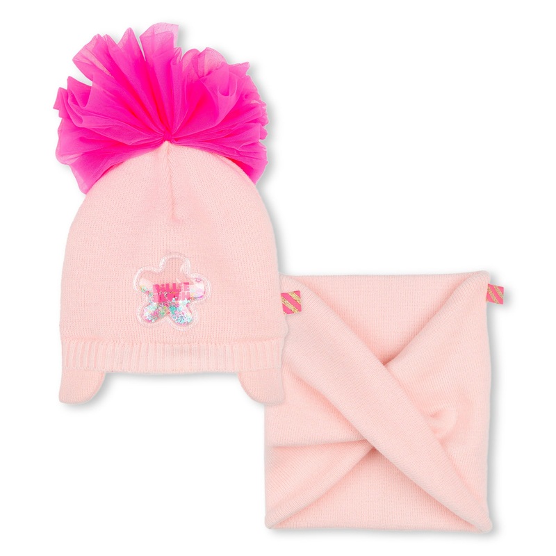 Billieblush Pull On Hat+Snood - Pink Pale