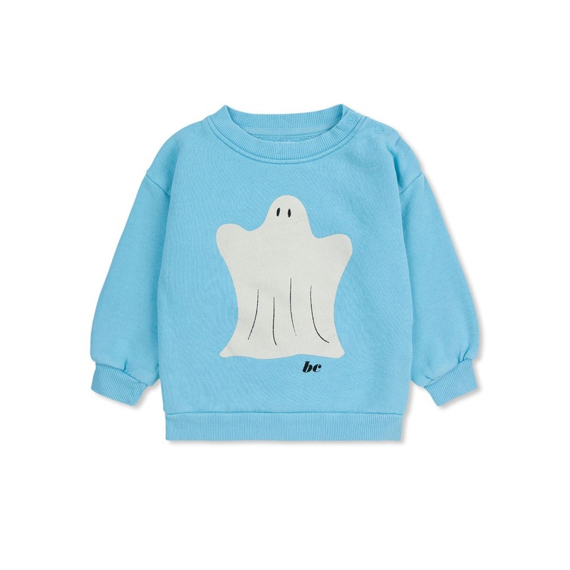 Bobo Choses Baby Funny Ghost Sweatshirt - Light Blue