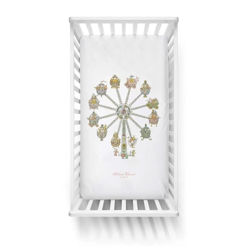 Atelier Choux Satin Fitted Sheet Ferris Wheel