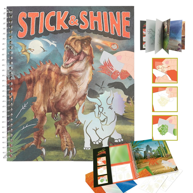 Depesche Dino World Colouring Book Stick & Shine