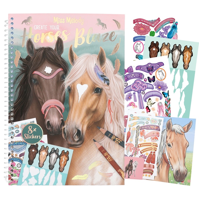 Depesche Miss Melody Create Your Horses Blaze Colouring Book