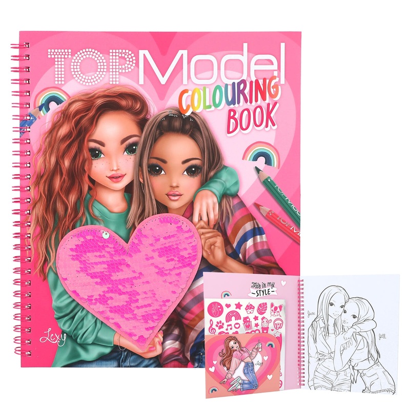 Depesche Topmodel Colouring Book with Reversible Sequins
