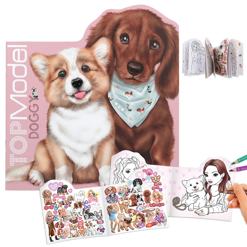 Depesche Topmodel Doggy Colouring Book Figural Kitty and Doggy
