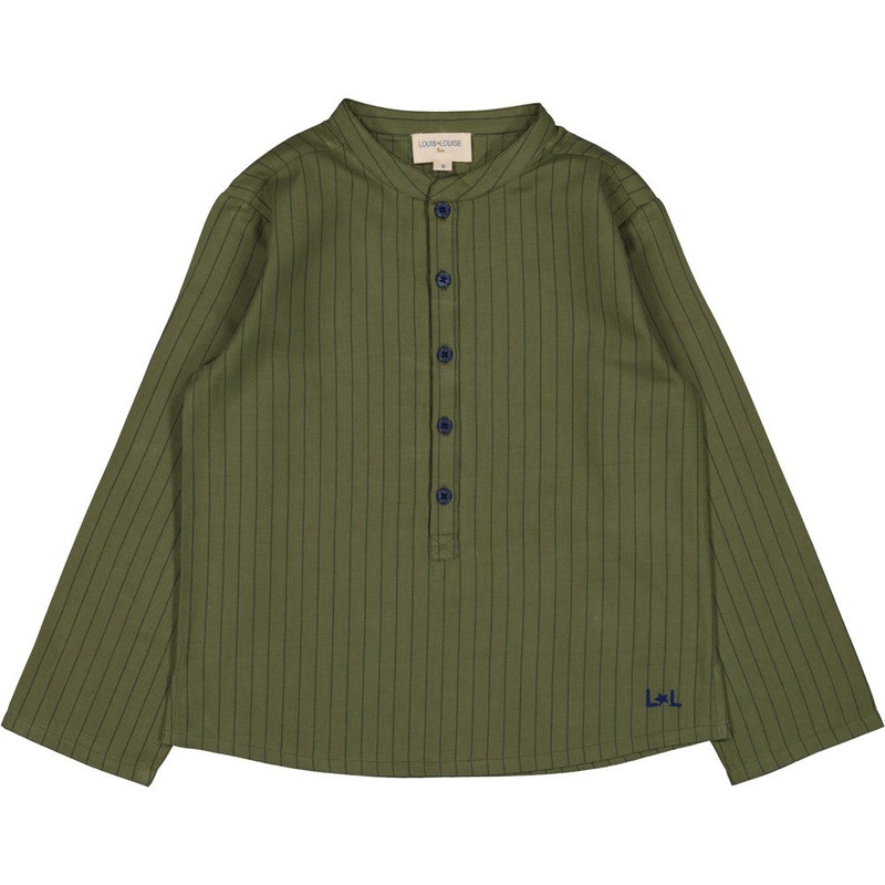 Louis Louise Grand Pre Twill Stripe Shirt - Khaki