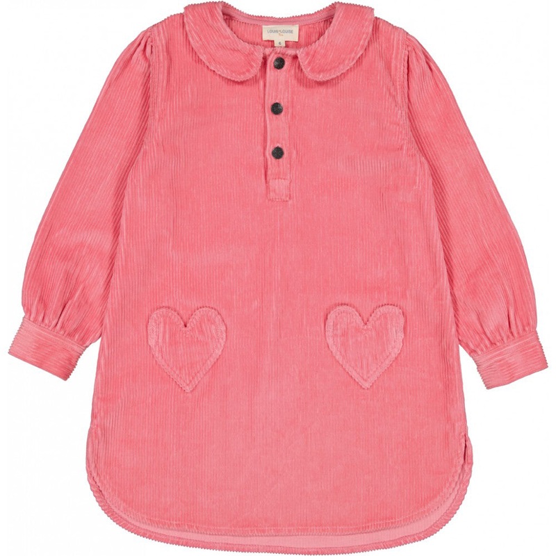 Louis Louise Margaret Corduroy Dress - Bubble Gum