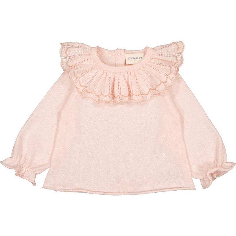 Louis Louise Tartelette Knitted Wool Blend Pull - Light Pink