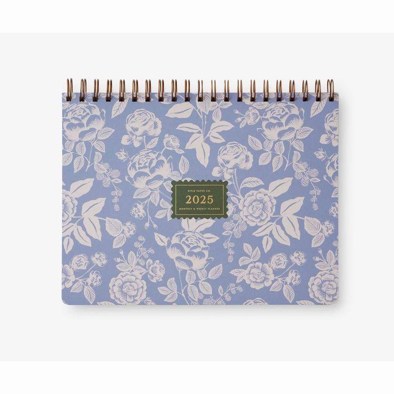 Rifle Paper Co 2025 English Rose 12-Month Top Spiral Planner