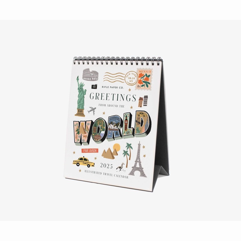 Rifle Paper Co 2025 Greetings From Around the World Desk Calendar