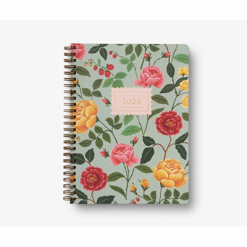 Rifle Paper Co 2025 Roses 12-Month Softcover Spiral Planner