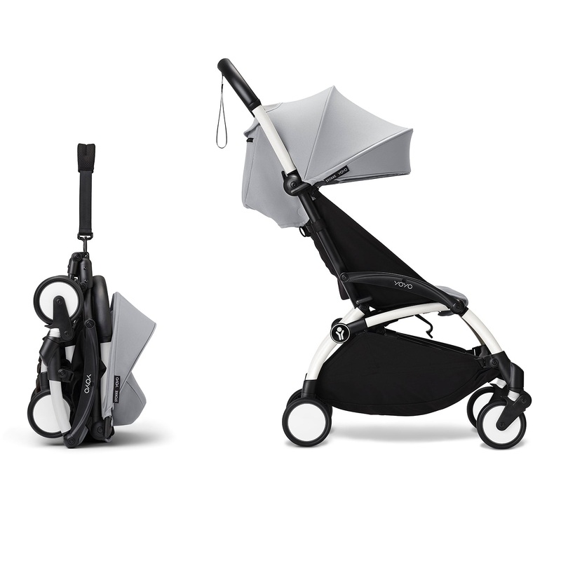 Stokke YOYO 6+ Baby Stroller Set - White Frame with Stone 6+ Color Pack