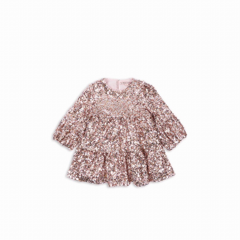 Konges Sljd Lila Sequins Dress-Grey/Rosa