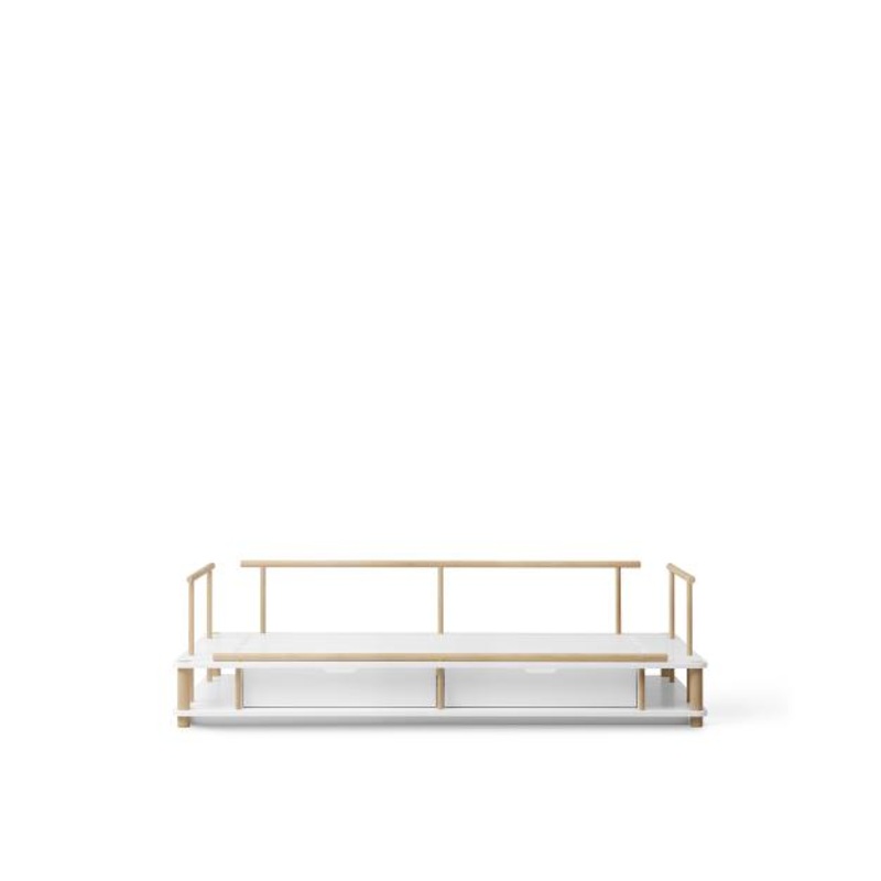 Oliver Furniture Camp Day bed - White/Oak (Pre-Order; Est. Delivery in 6-10 Weeks)