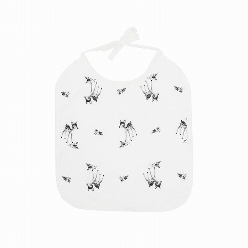 Rose in April Anna Printed Bib Fawn Ecru Terry Lining