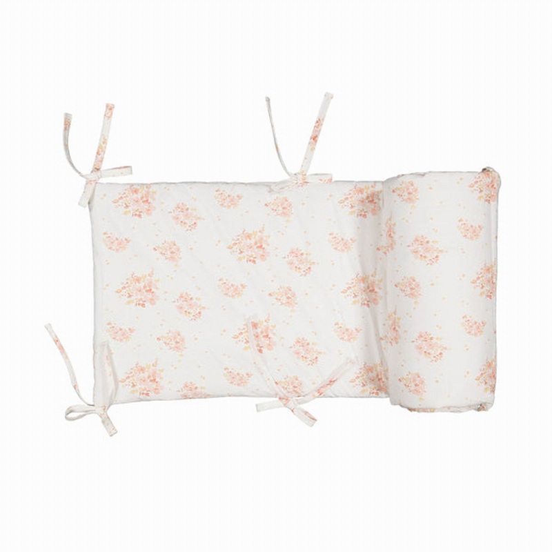 Rose in April Crib Bumper Print Bouquet