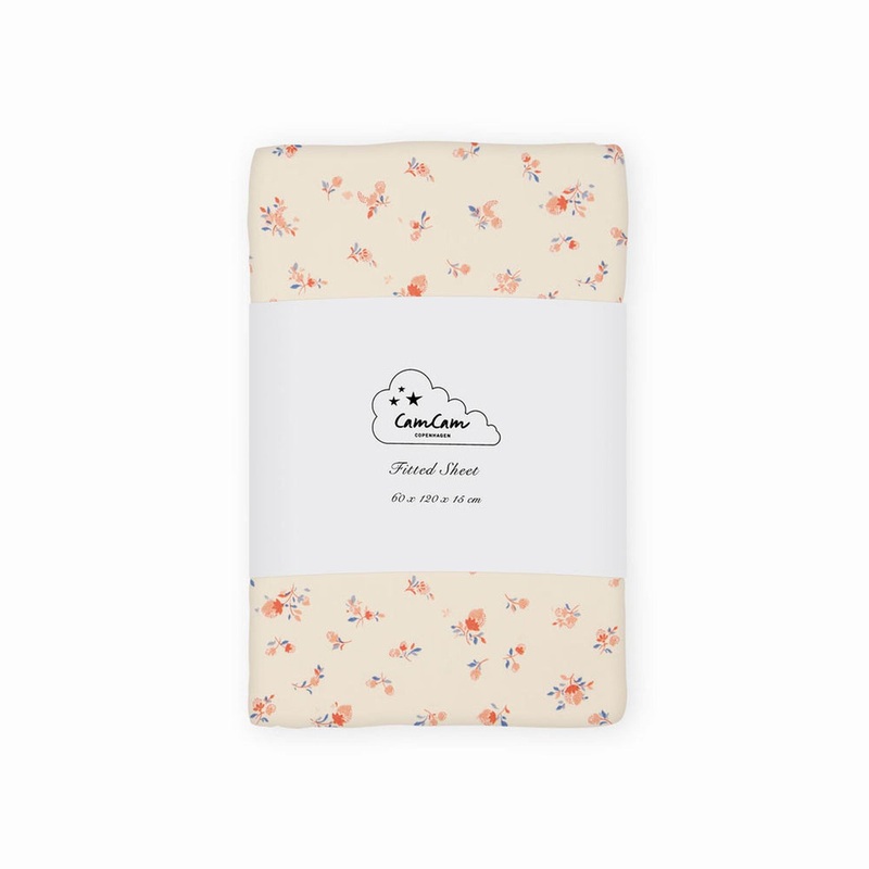 Cam Cam Copenhagen Sheet, Fitted, 60X120X15CM  Gots  Berries