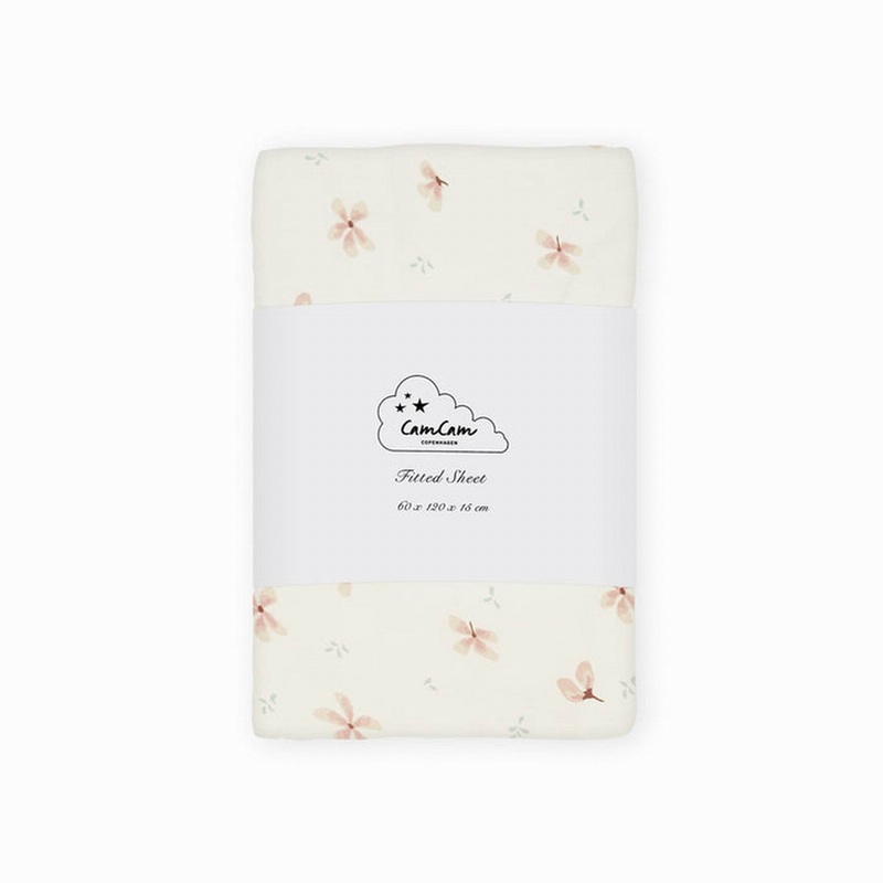 Cam Cam Copenhagen Sheet, Fitted, 60X120X15CM  Gots Windflower