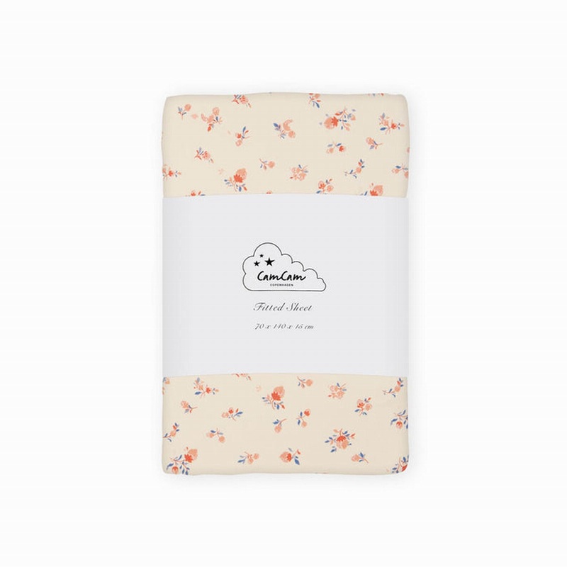 Cam Cam Copenhagen Sheet, Fitted, 70X140X15CM  Gots  Berries