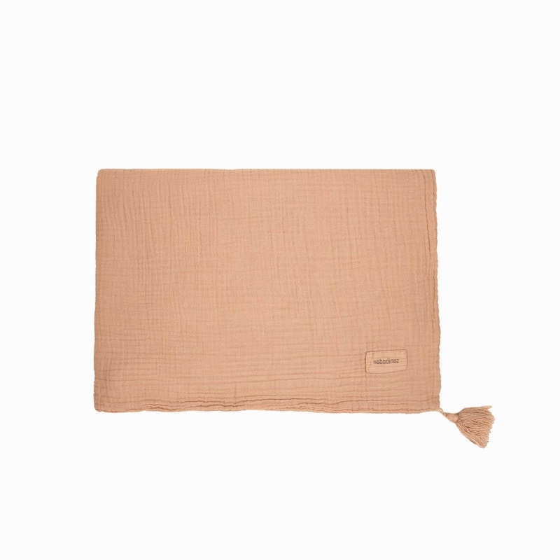 nobodinoz Washed Double Muslin Blanket Wabi-Sabi Powder Pink