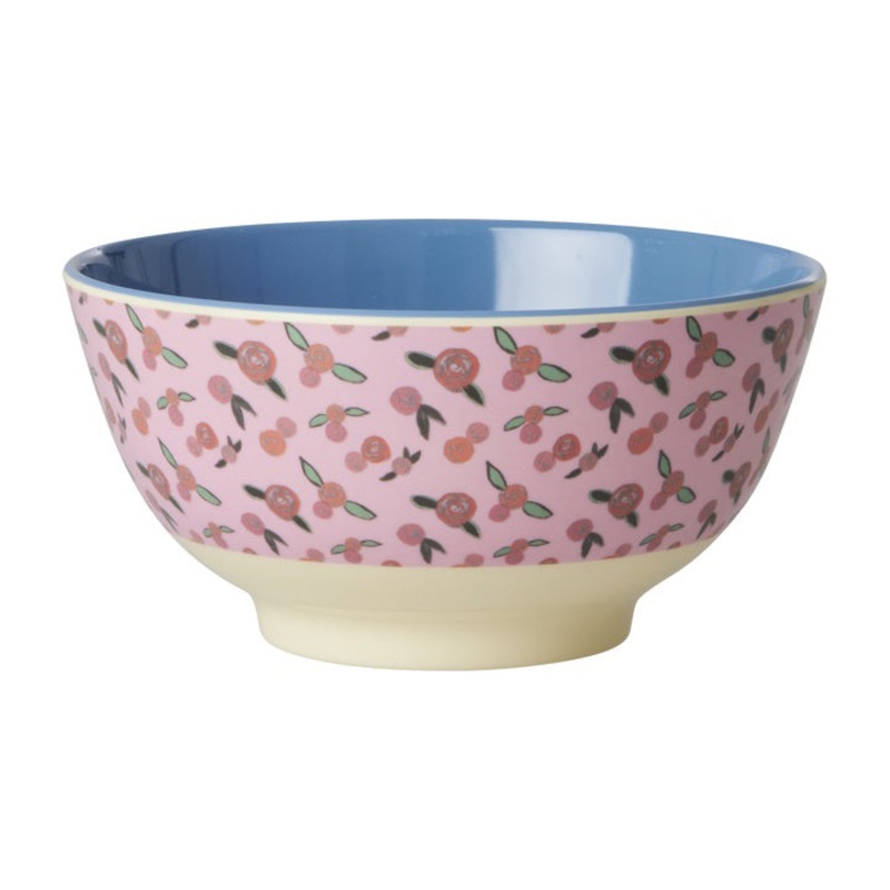 Rice DK Melamine Bowl with A Rose Is A Rose Print - Medium - 700 ml