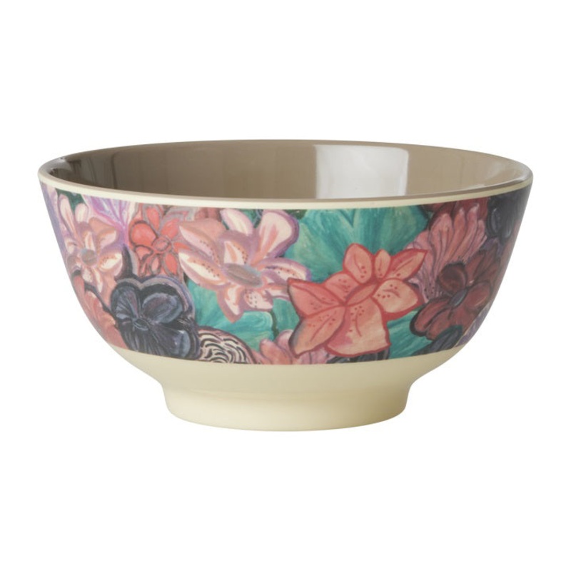 Rice DK Melamine Bowl with Forest Flower Print - Medium - 700 ml
