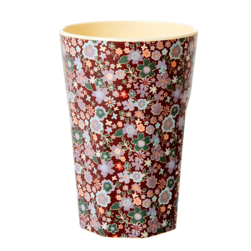 Rice DK Melamine Cup with Forest Flower Print - Tall - 400 ml