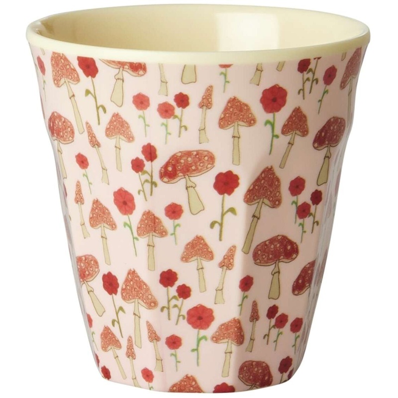 Rice DK Melamine Cup with Pink Happy Forest Print - Medium - 250 ml
