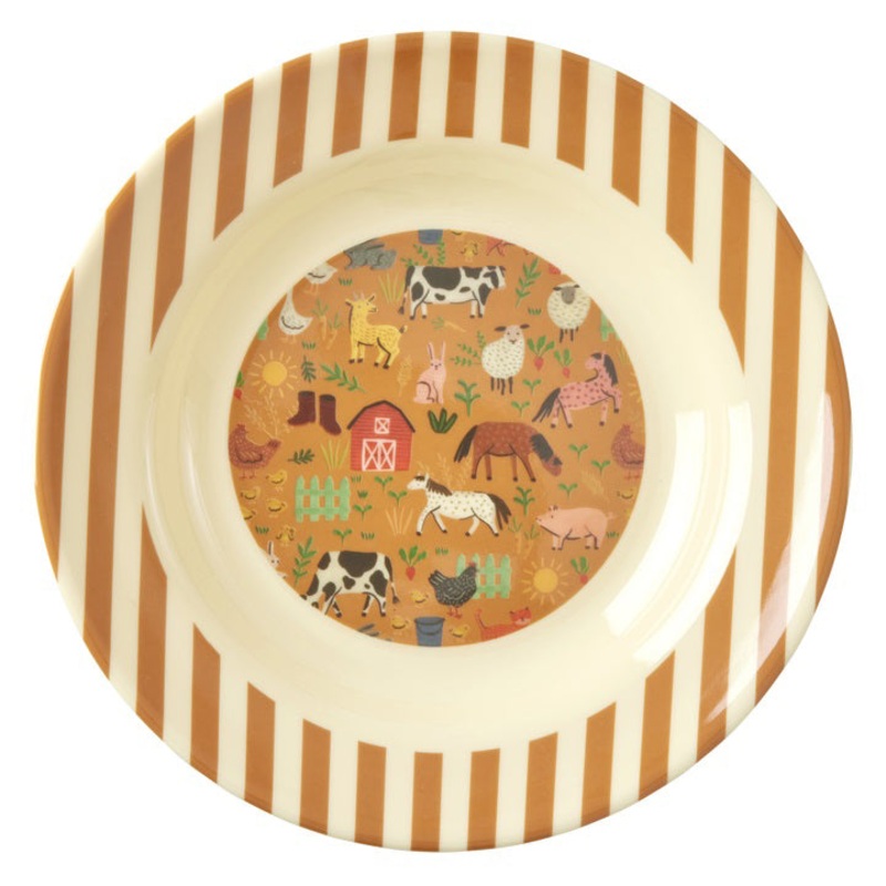 Rice DK Melamine Kids Bowl with Farm Print - 250 ml