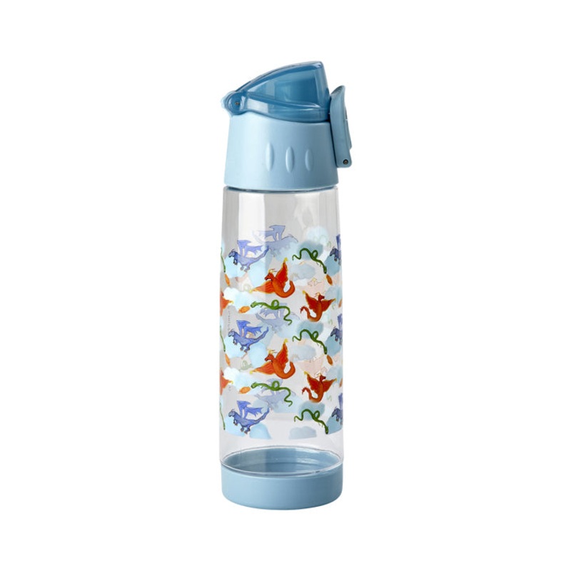 Rice DK Plastic Kids Drinking Bottle with Dragon Print -Blue - 500 ml