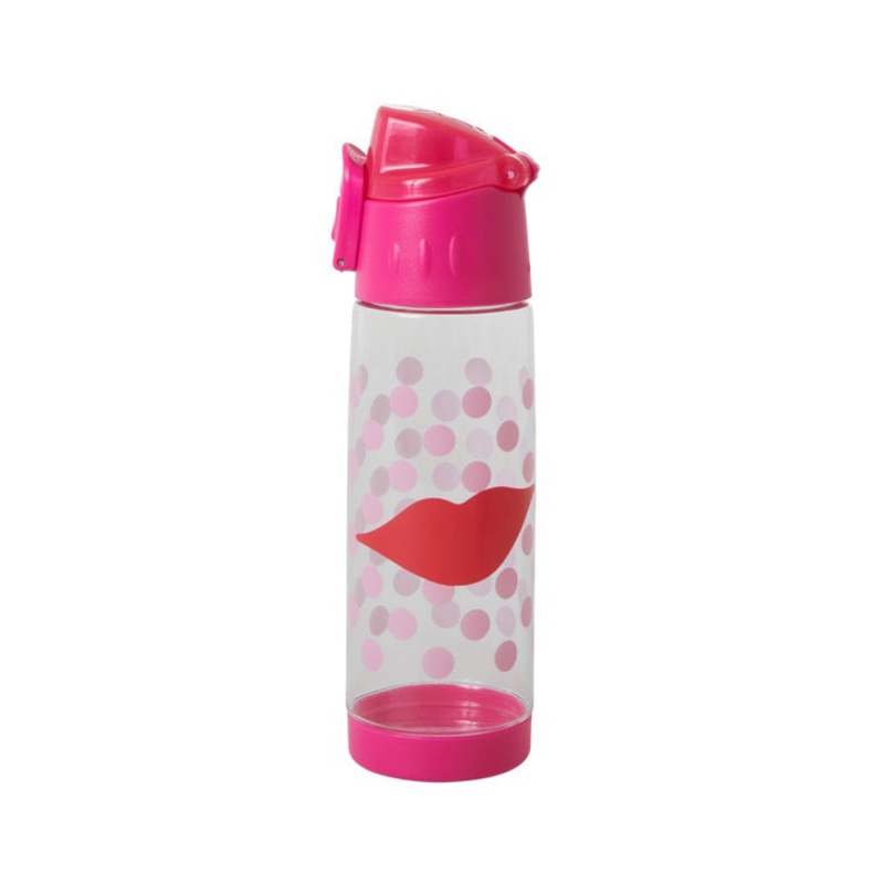 Rice DK Plastic Kids Drinking Bottle with Kiss Print - 500 ml