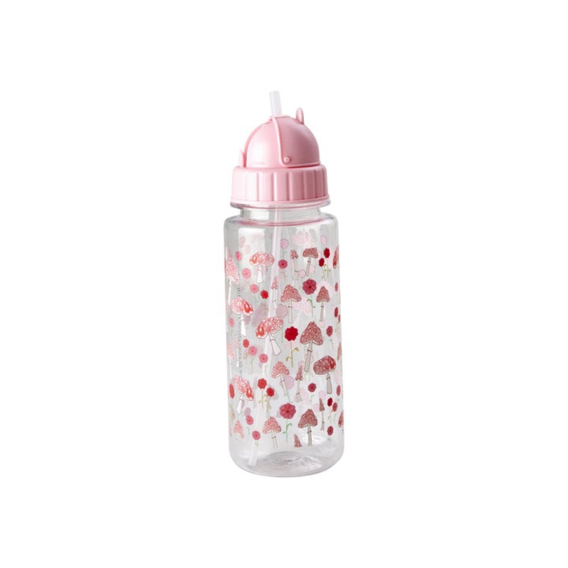 Rice DK Plastic Kids Drinking Bottle with Pink Happy Forest Print - 500 ml