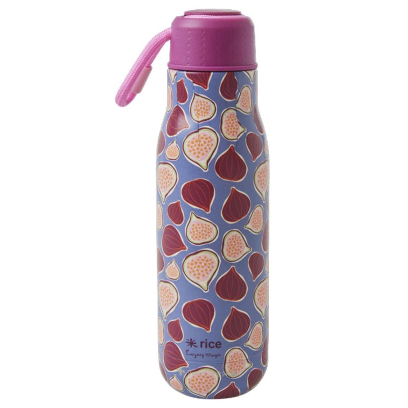 Rice DK Stainless Steel Drinking Bottle with Figs in Love Print - 12h Hot/24h Cold - 500 ml
