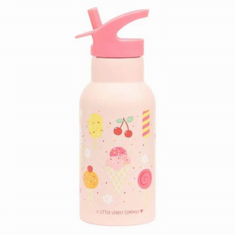 A Little Lovely Company Stainless Steel Drink Bottle: Ice-Cream