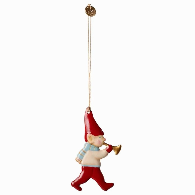 Maileg Metal Ornament, Pixy  Trumpet