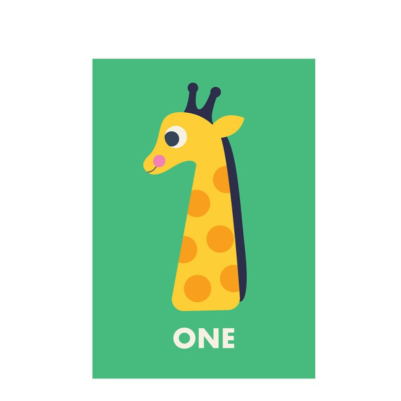 Rex Birthday Card - Giraffe 'One'