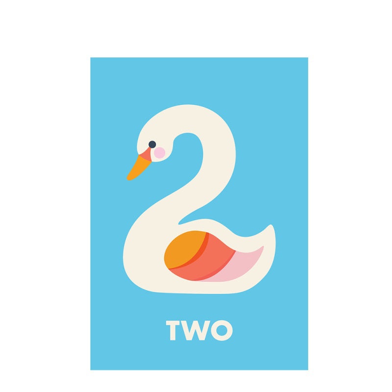 Rex Birthday Card - Swan 'Two'