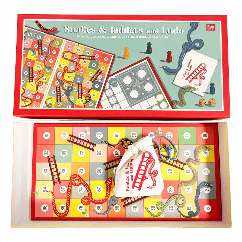 Rex Snakes & Ladders and Ludo Double-Sided Board Game