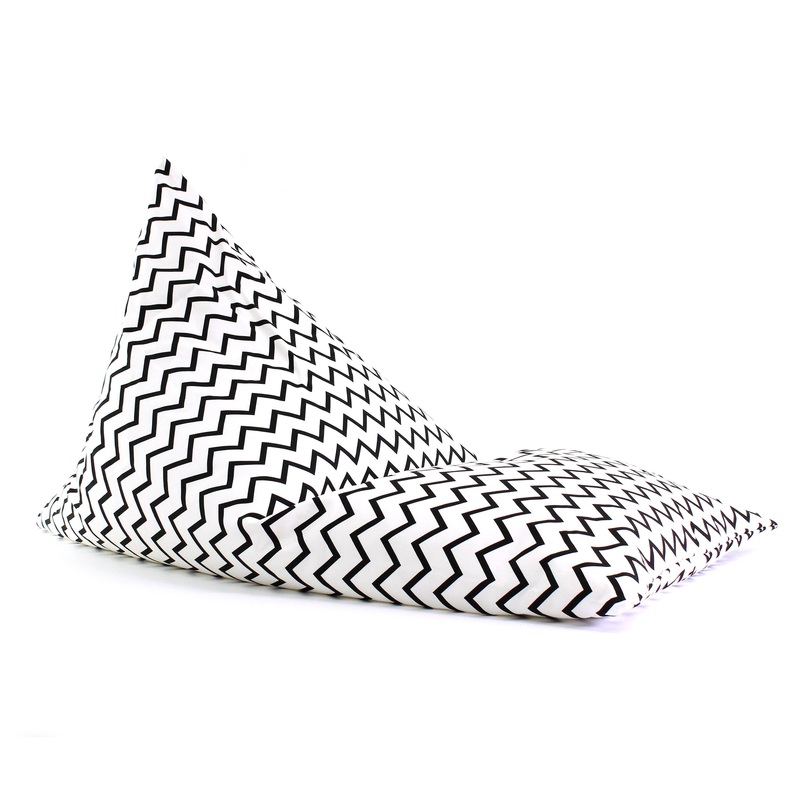 nobodinoz Beanbag Essaouira Zig Zag Black