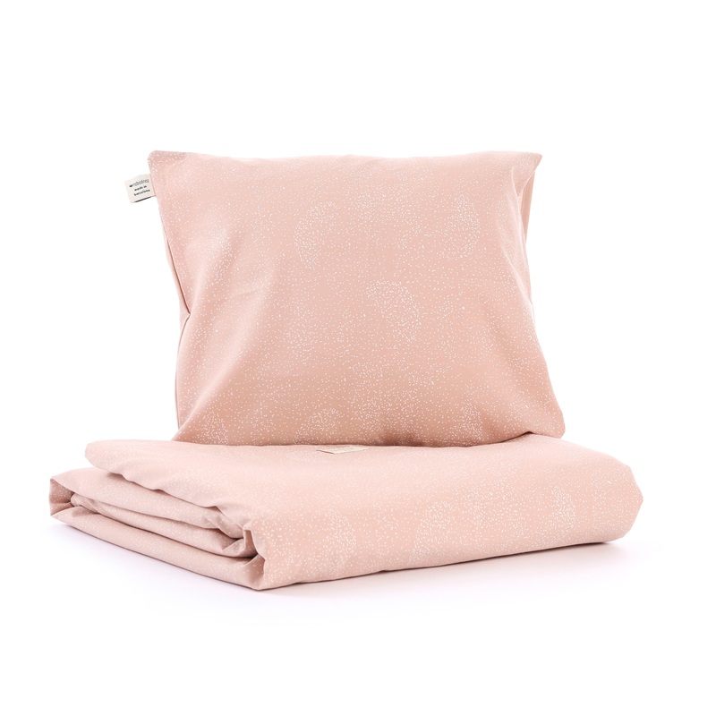 nobodinoz Duvet Cover Himalaya Single White Bubble/Misty Pink