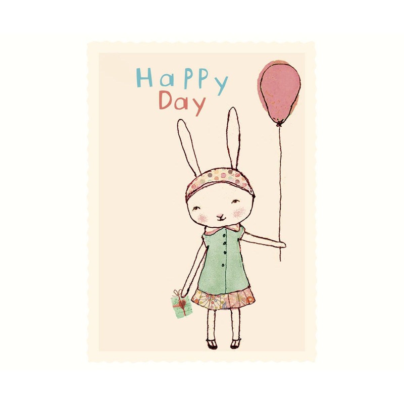 Maileg Card T&F Happy Day Girl