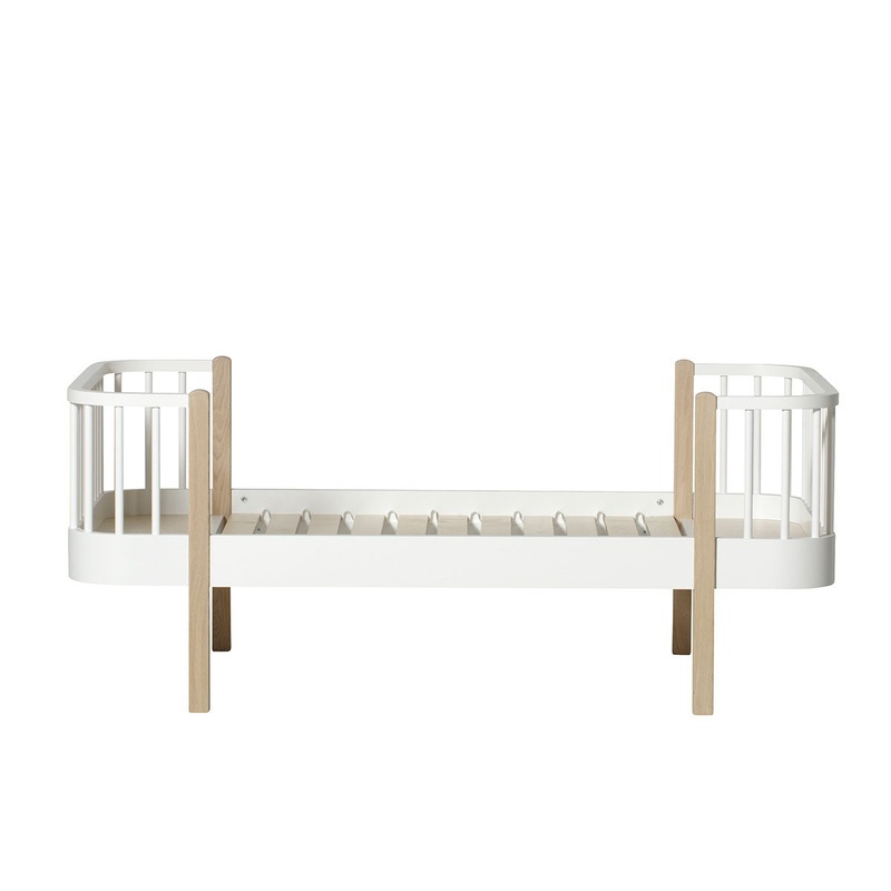 Oliver Furniture Wood Junior Bed White/Oak (Pre-Order; Est. Delivery in 6-10 Weeks)
