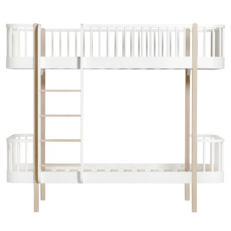 Oliver Furniture Wood Original Bunk Bed Ladder Front White/Oak