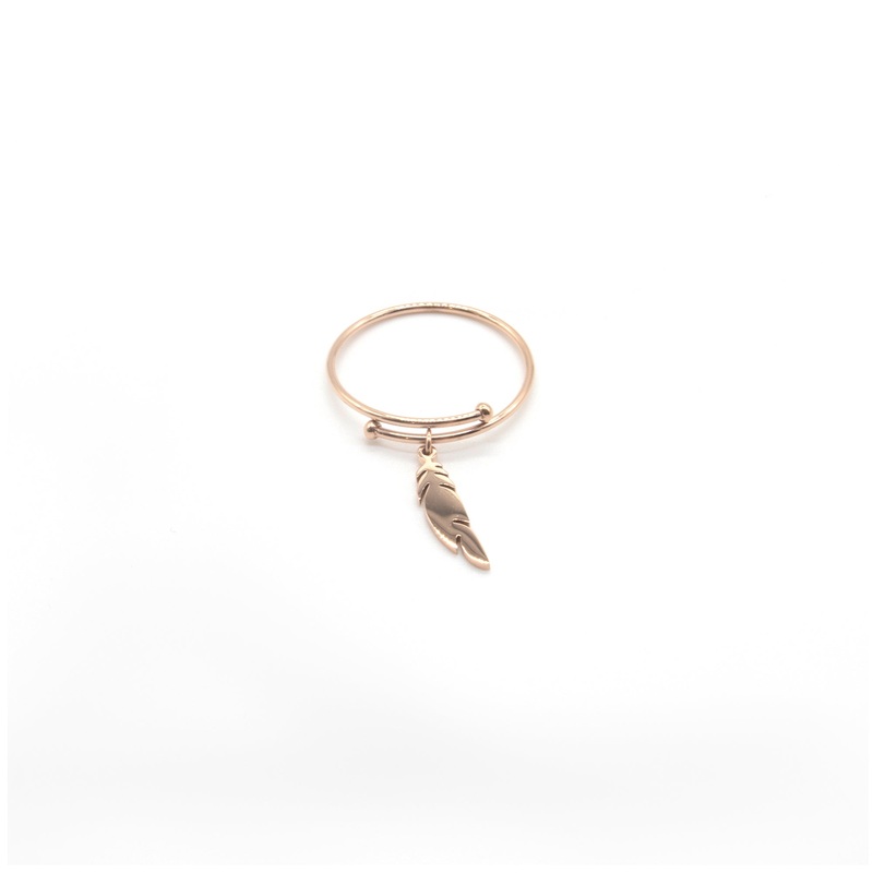 Zag Bijoux Ring SR2621 Feather Rose Gold