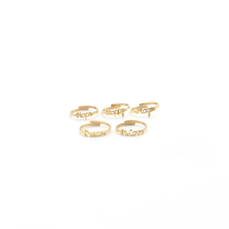 Zag Bijoux Ring SRZ4420 Words Gold