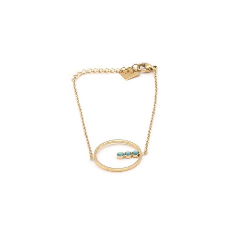 Zag Bijoux Bracelet SB3585 3-Stone Gold