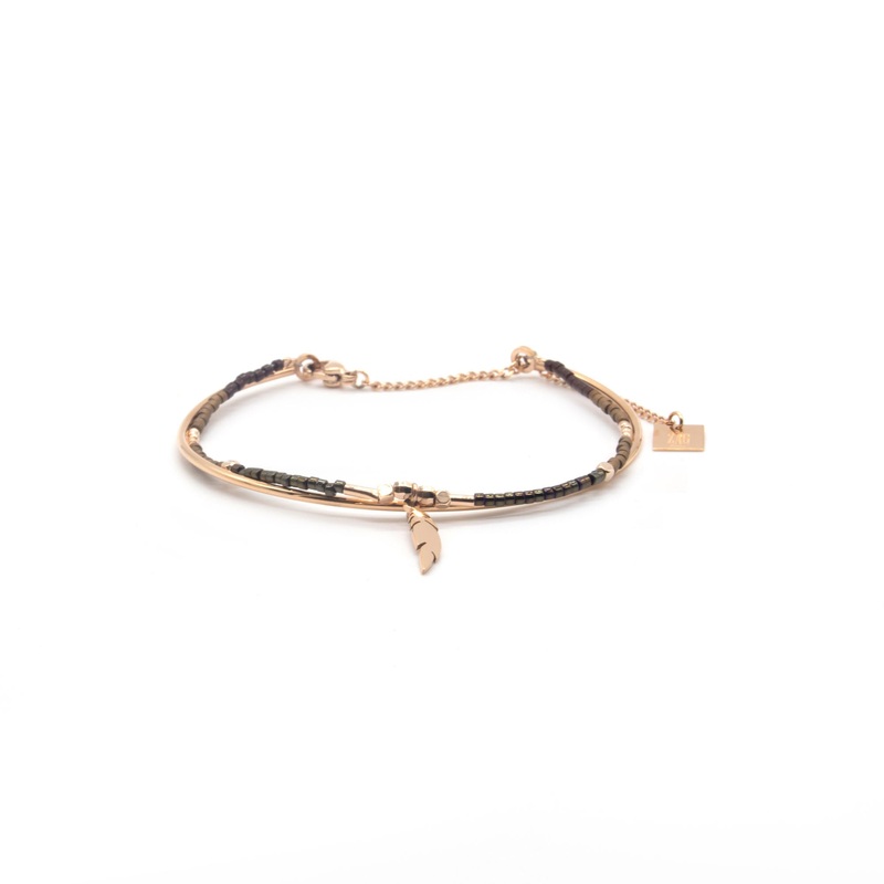 Zag Bijoux Bracelet SB4464 Feather Rose Gold
