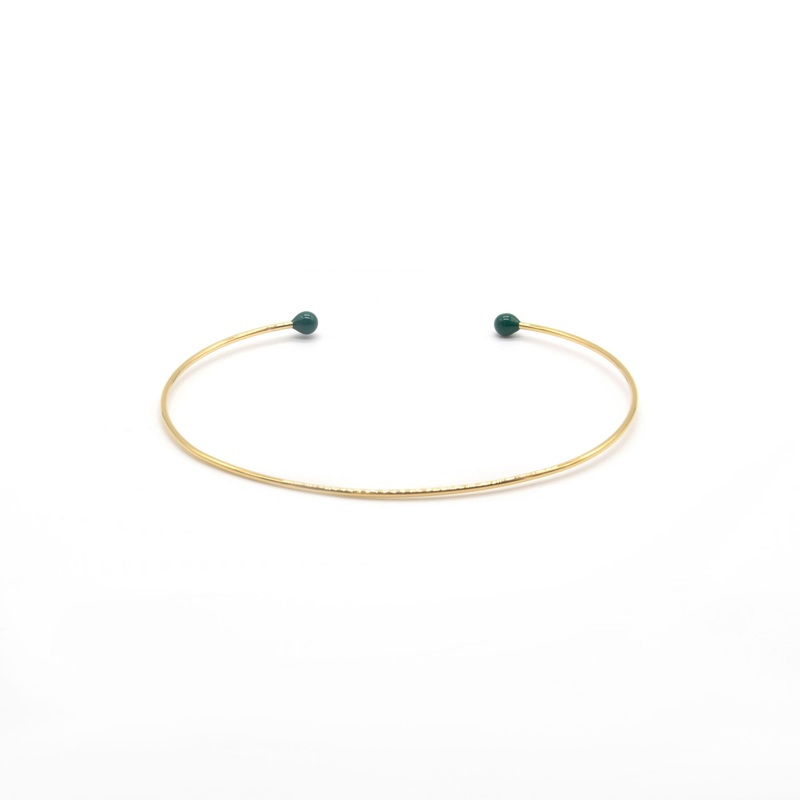 Zag Bijoux Bracelet SBJ4354 2 Green Stone Gold